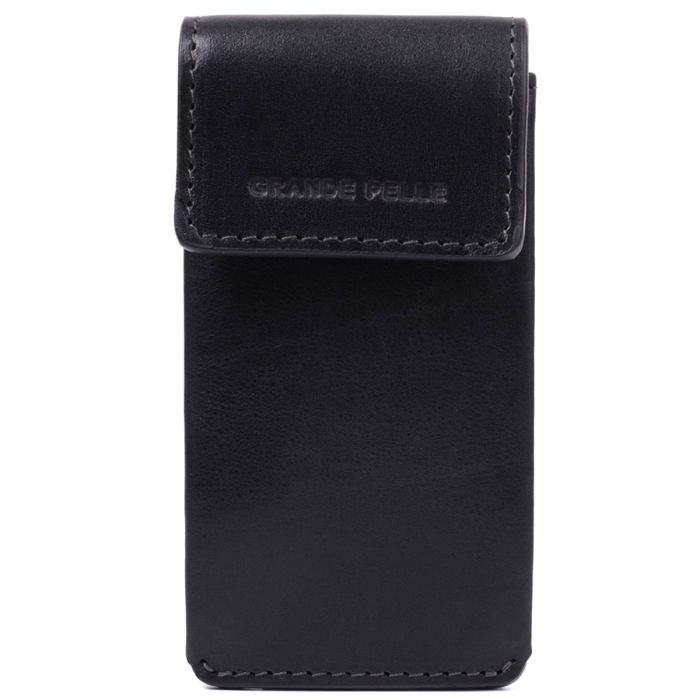 Ключница футляр из натуральной кожи GRANDE PELLE 22568 черная