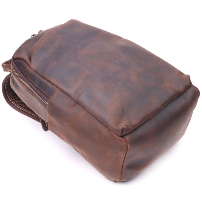 Сумка чоловіча через плече з натуральної vintage шкіри 21285 Vintage коричнева