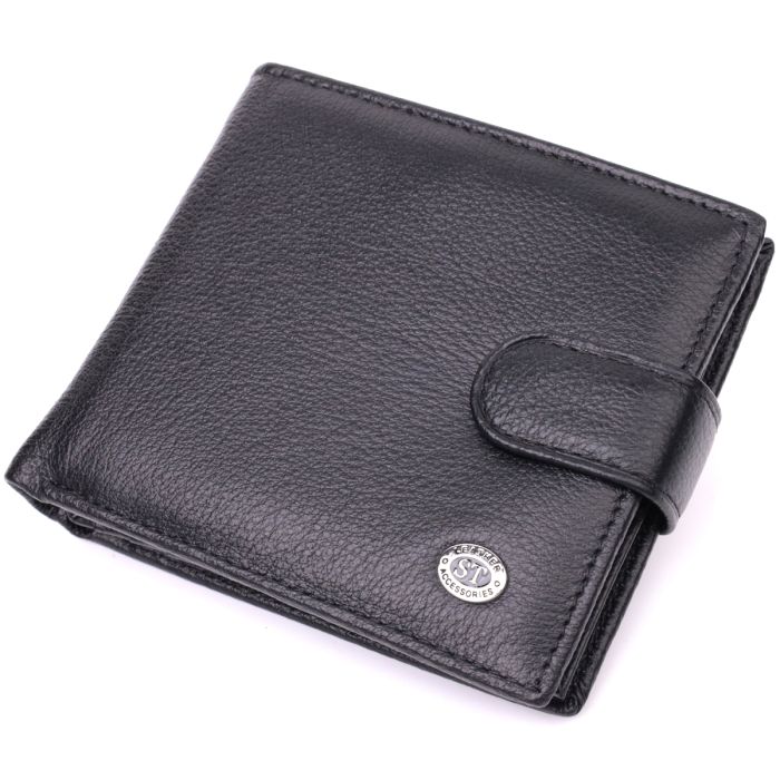 Мужской трендовый кошелек из натуральной кожи ST Leather 22553 черный