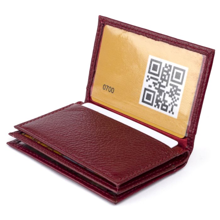 Визитница-книга ST Leather 19218 бордовая
