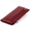 Горизонтальный тонкий кошелек из кожи женский ST Leather 19326 бордовый