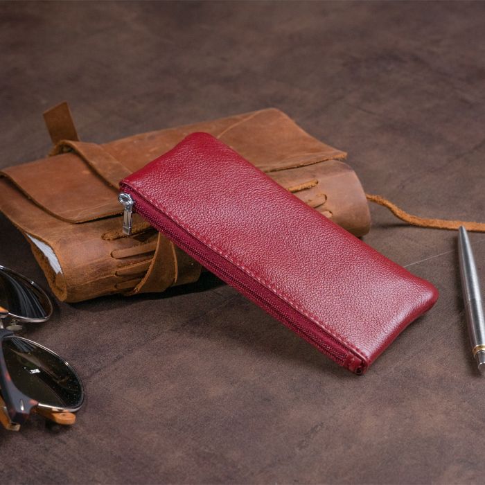 Ключниця-гаманець з кишенькою жіноча ST Leather 19352 бордова