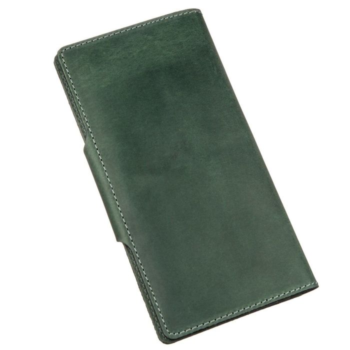Кошелек унисекс из винтажной кожи SHVIGEL 16168 зеленый