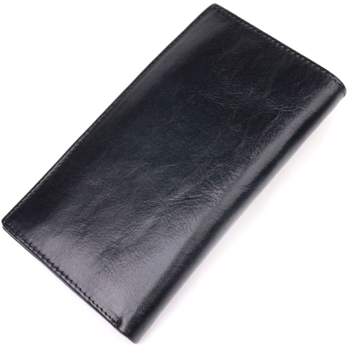 Вертикальний гаманець для чоловіків із натуральної шкіри ST Leather 19420 чорний