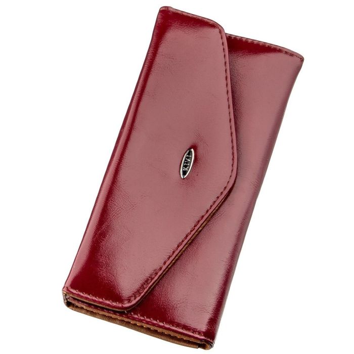 Кошелек женский из гладкой экокожи KIVI 19071 малиновый