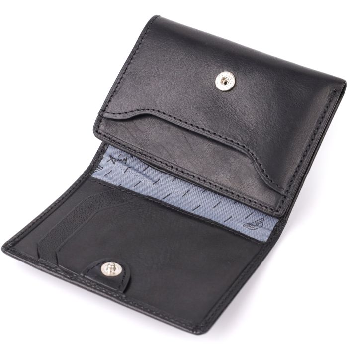 Невеликий гаманець для чоловіків з натуральної глянсової шкіри Tony Perotti 20901_1 (3810 nero) чорний