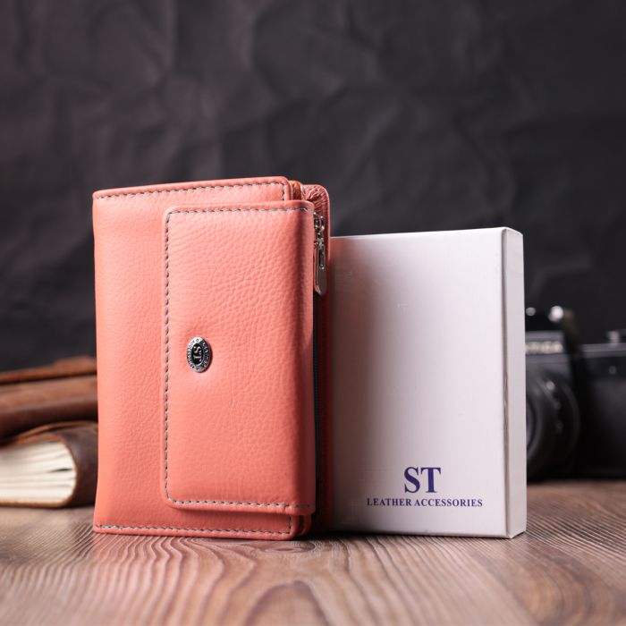 Оригинальный кошелек для женщин из натуральной кожи ST Leather 22499 оранжевый