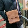Сумка чоловіча шкіряна GS 2 відділи 23*20*7 см руда коньячна (МА 001 кон)