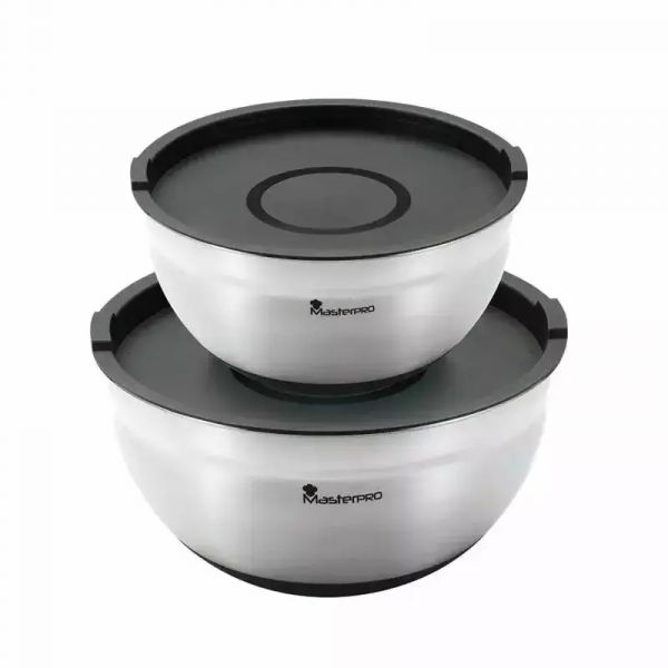 Набір мисок для змішування з кришками MasterPro Foodies collection 2 шт (BGMP-1553)