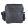 Сумка чоловіча через плече GS 22*20*5 cм шкіряна чорная флотар (Б2К 001 черн Ф)
