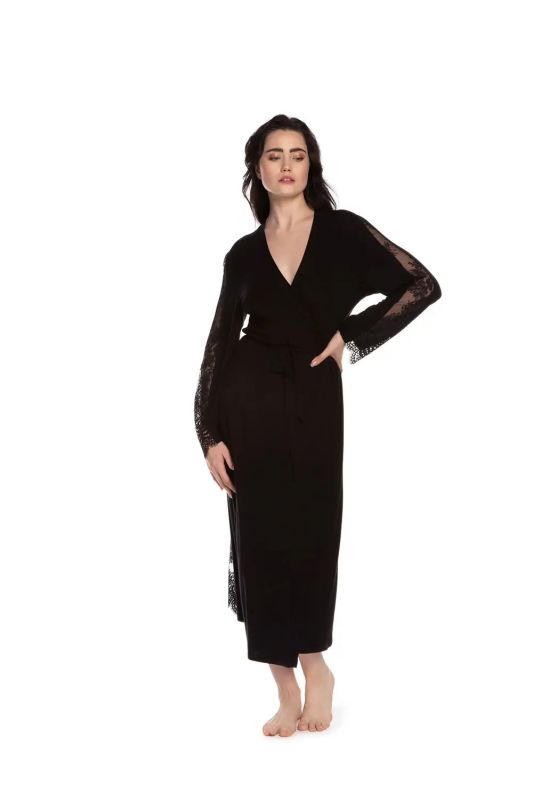 Жіночий халат 10502C Effetto чорний