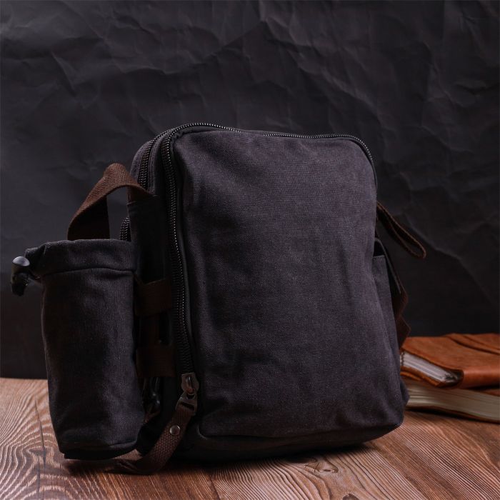 Текстильна сумка з чохлом для води Vintage 22208 чорний