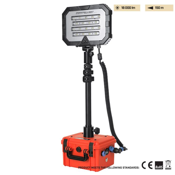 Прожектор професійний Mactronic Monster Light Mini Rescue (18 000 Lm) Recharge (PFL0151-E-ORANGE)