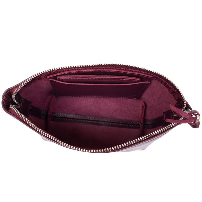 Женская косметичка из кожи Amelin Grande Pelle 11300 сливовая
