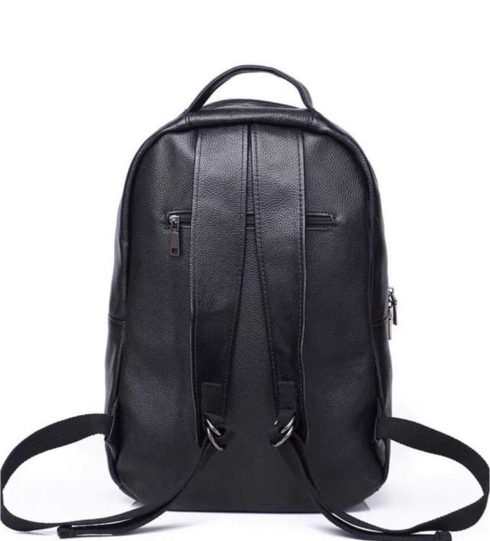 Міський чоловічий рюкзак шкіряний чорний Tiding Bag B2-03555A