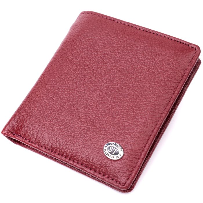 Небольшой женский кошелек из натуральной кожи ST Leather 19476 бордовый