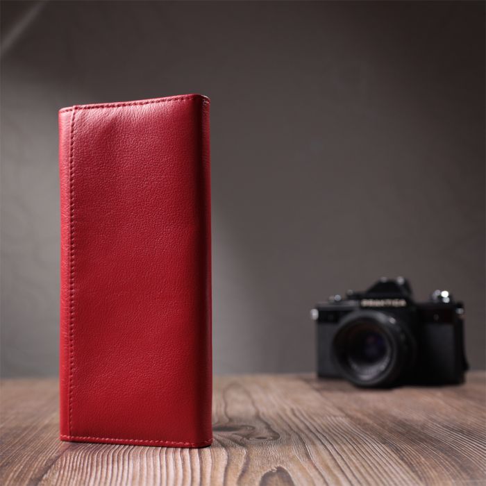 Класичний жіночий гаманець із натуральної шкіри ST Leather 22675 червоний