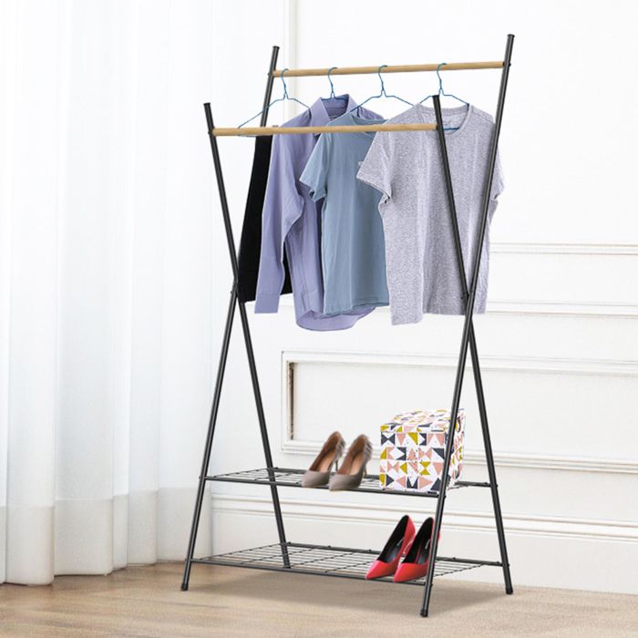 Стійка для одягу Casa Si Garment Rack Bamboo Black (CS92309W04)
