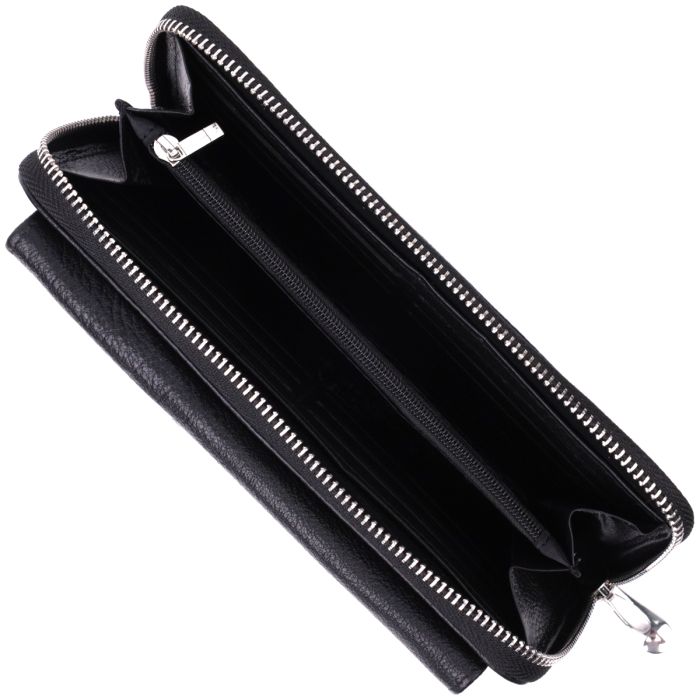 Функциональный кошелек-клатч унисекс из натуральной кожи ST Leather 22529 черный