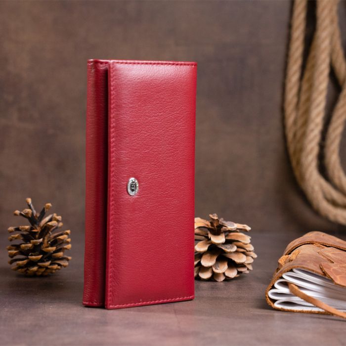 Кошелек на магнитах с клапаном женский ST Leather 19244 бордовый