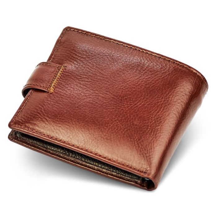 Чоловіче портмоне з натуральної шкіри ST Leather B104 коричневе