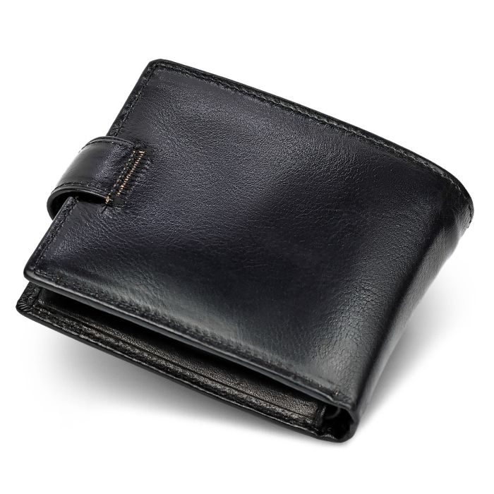 Чоловіче портмоне з натуральної шкіри ST Leather В104 чорне