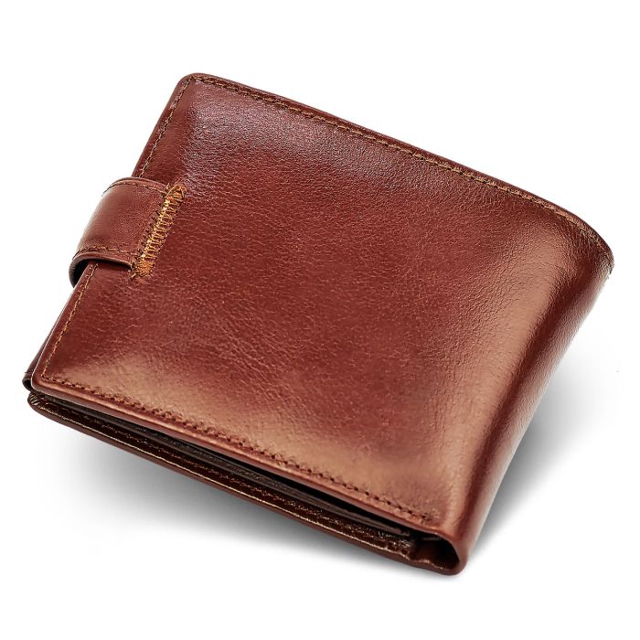 Классическое мужское портмоне из натуральной кожи ST Leather В 102 коричневое