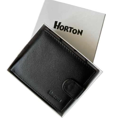 Чоловіче портмоне з натуральної шкіри Horton чорне МС162