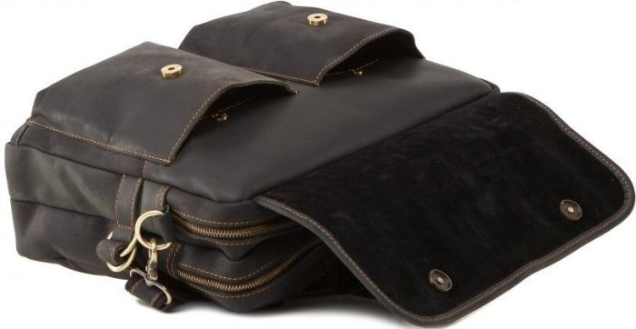 Сумка 14571 из винтажной кожи Vintage черная