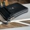 Чоловіча шкіряна сумка планшет GS 22*20*3 см чорна (ПЛ 001 черн)