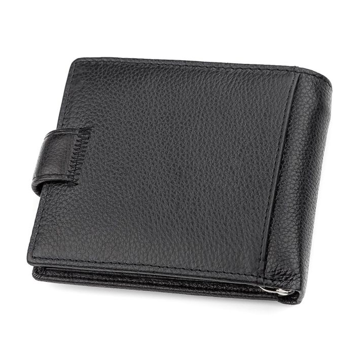 Чоловічий гаманець ST Leather 18309 (ST113 - 1) із затискачем для грошей чорний