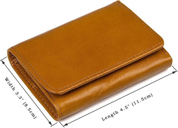 Кошелек 14597 кожаный Vintage рыжий