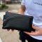Поясна бананка унісекс Tiding Bag 14х25х8 для телефону та документів TD-54928 чорна
