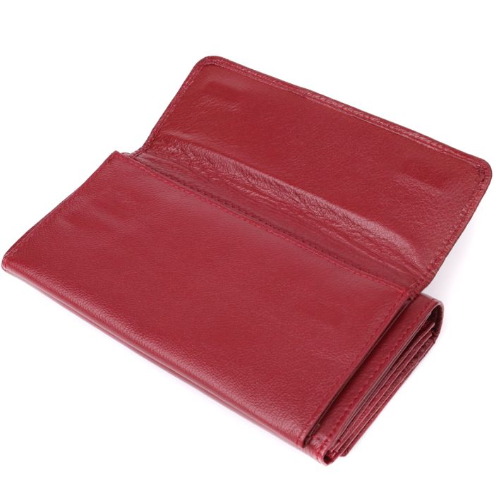 Жіночий гаманець з кишенею для телефону з натуральної шкіри ST Leather 23069 бордовий