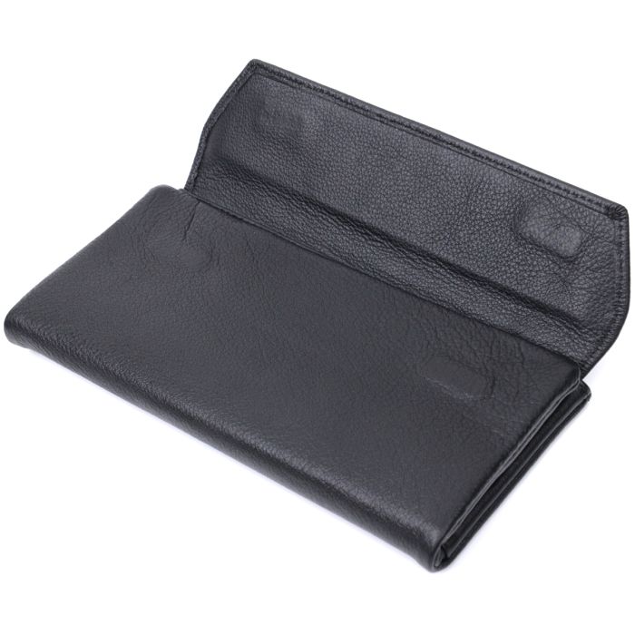 Жіноче портмоне з блоком для карт з натуральної шкіри ST Leather 22698 чорне