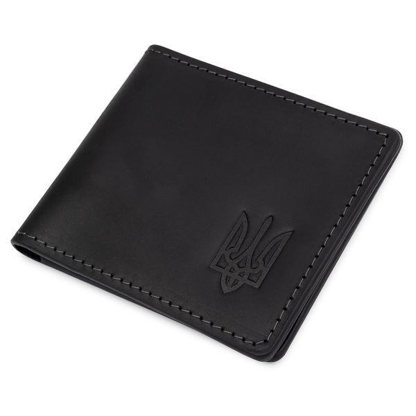 Кожаная матовая обложка для удостоверения Grande Pelle 11525 черный