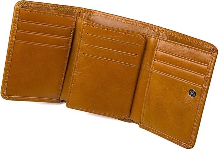 Кошелек 14597 кожаный Vintage рыжий