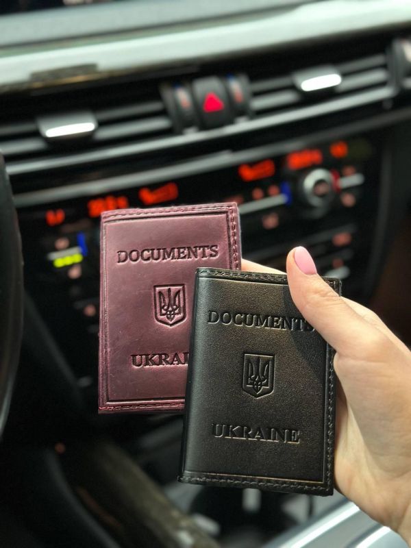 Шкіряна обкладинка для ID-паспорта та водійських прав 2186-1B