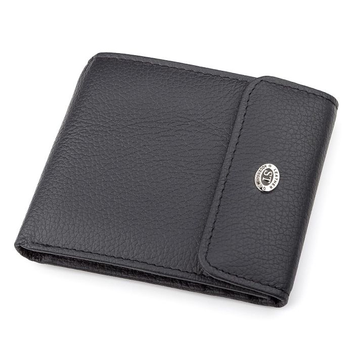 Гаманець ST Leather 18313 (ST155) чорний шкіряний