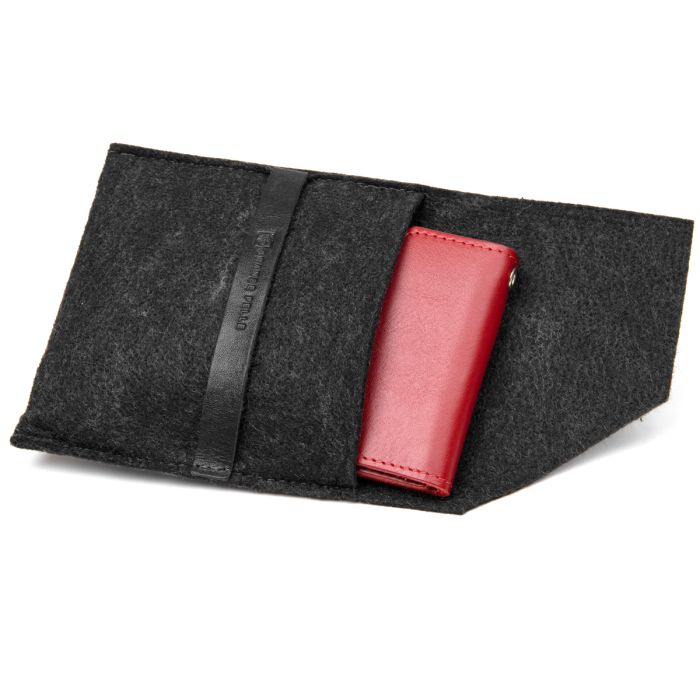 Шкіряна компактна ключниця Grande Pelle 11395 червоний