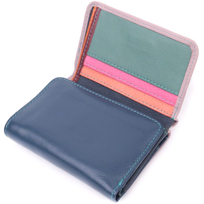 Практичний гаманець для дівчат із натуральної шкіри ST Leather 22496 різнокольоровий