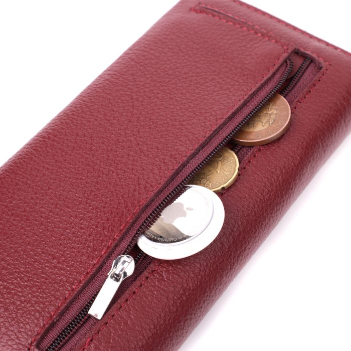 Оригинальный женский кошелек из натуральной кожи ST Leather 22522 бордовый