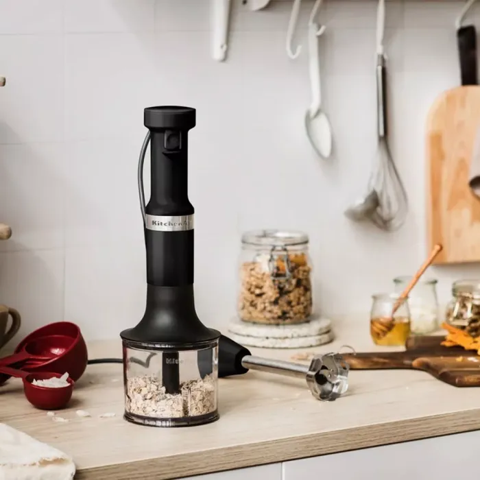 Блендер KitchenAid 5KHBV83EBM занурювальний з аксесуарами матовий чорний