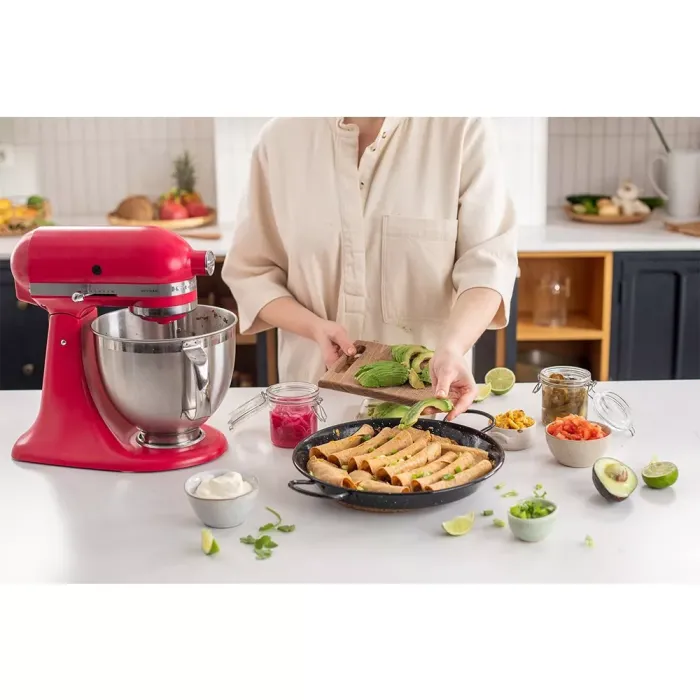 Кухонна машина KitchenAid Artisan 4,8 л 5KSM195PSEHI з відкидним блоком колір гібіскус