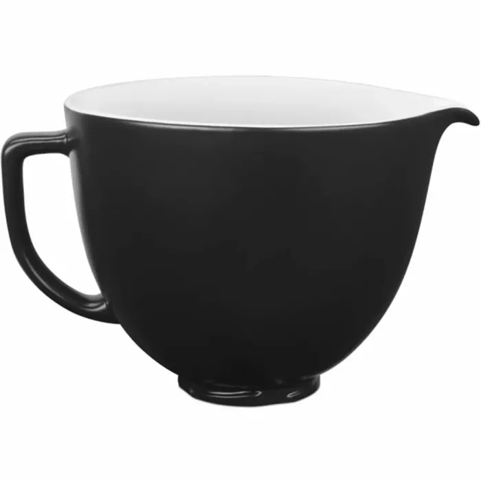 Чаша KitchenAid 4,7 л 5KSM2CB5BM керамическая, с ручкой, цвет снаружи матовый черный