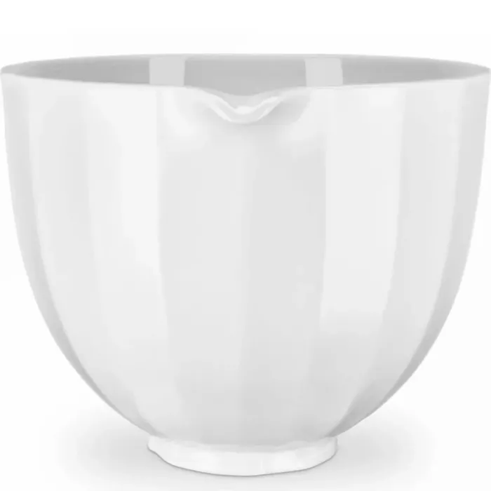 Чаша KitchenAid 4,7 л 5KSM2CB5PWS керамическая, с ручкой, текстурированная, цвет белая раковина