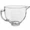 Чаша KitchenAid 4,7 л 5KSM5GB скляна, з ручкою, мірною шкалою