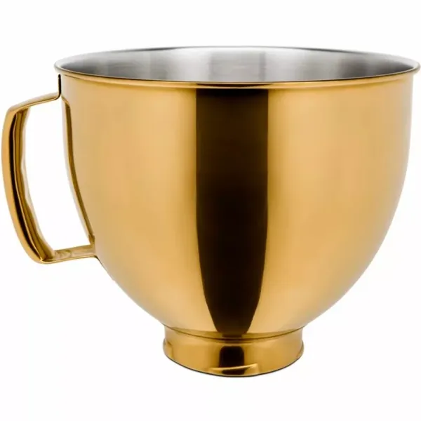 Чаша KitchenAid 4,8 л 5KSM5SSBRG з нержавіючої сталі, з ручкою, з PVD покриттям, колір золотий