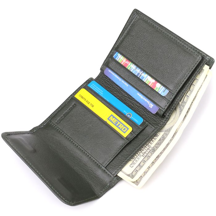 Жіночий гаманець середнього розміру із натуральної шкіри ST Leather 23074 зелений