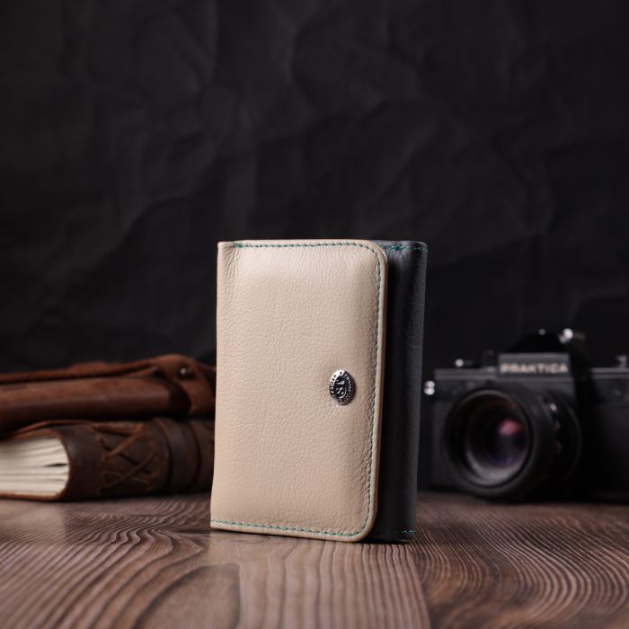 Стильний гаманець для дівчат із натуральної шкіри ST Leather 22495 різнокольоровий